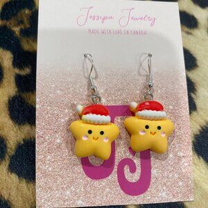 Christmas Star Silver Earrings